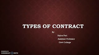 TYPES OF CONTRACT // BUSINESS REGULATIONS  PART 2//INDIAN CONTRACT ACT//MALAYALAM //BCOM BBA