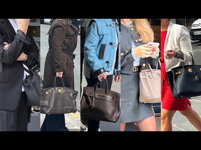 Hermés bag in Paris, Birkin, Kelly, 2023 /paris street style, paris street  fashion. 