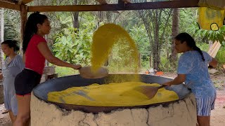 Vida real no Amazonas/ Fazendo farinha, o trabalho é cansativo mas vale a pena 