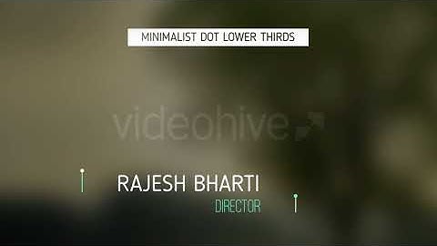 Minimalist Dot Lower Thirds | After Effects template