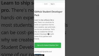 GitHub Student pack github git code  shorts