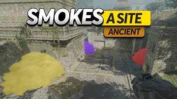 CS2 Ancient - A site smokes from 1 spot