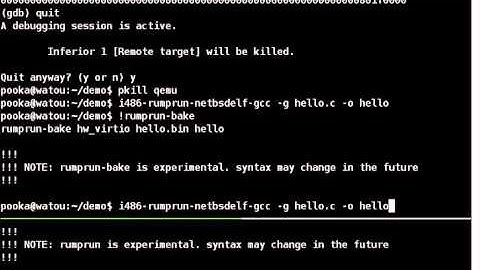 Rumprun video series, part 3: using gdb