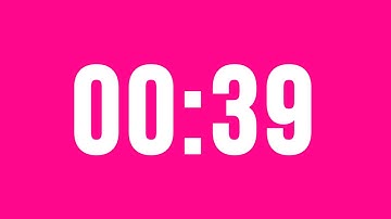 39 Second Countdown Timer No Music With Alarm Clock At The End