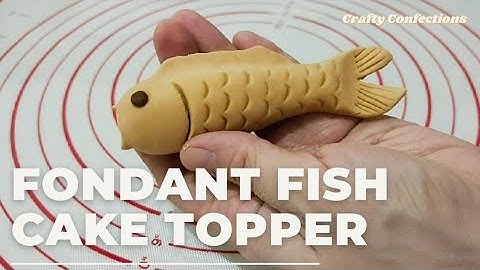 How To Make FONDANT FISH CAKE TOPPER #tutorial #caketopper #fondant