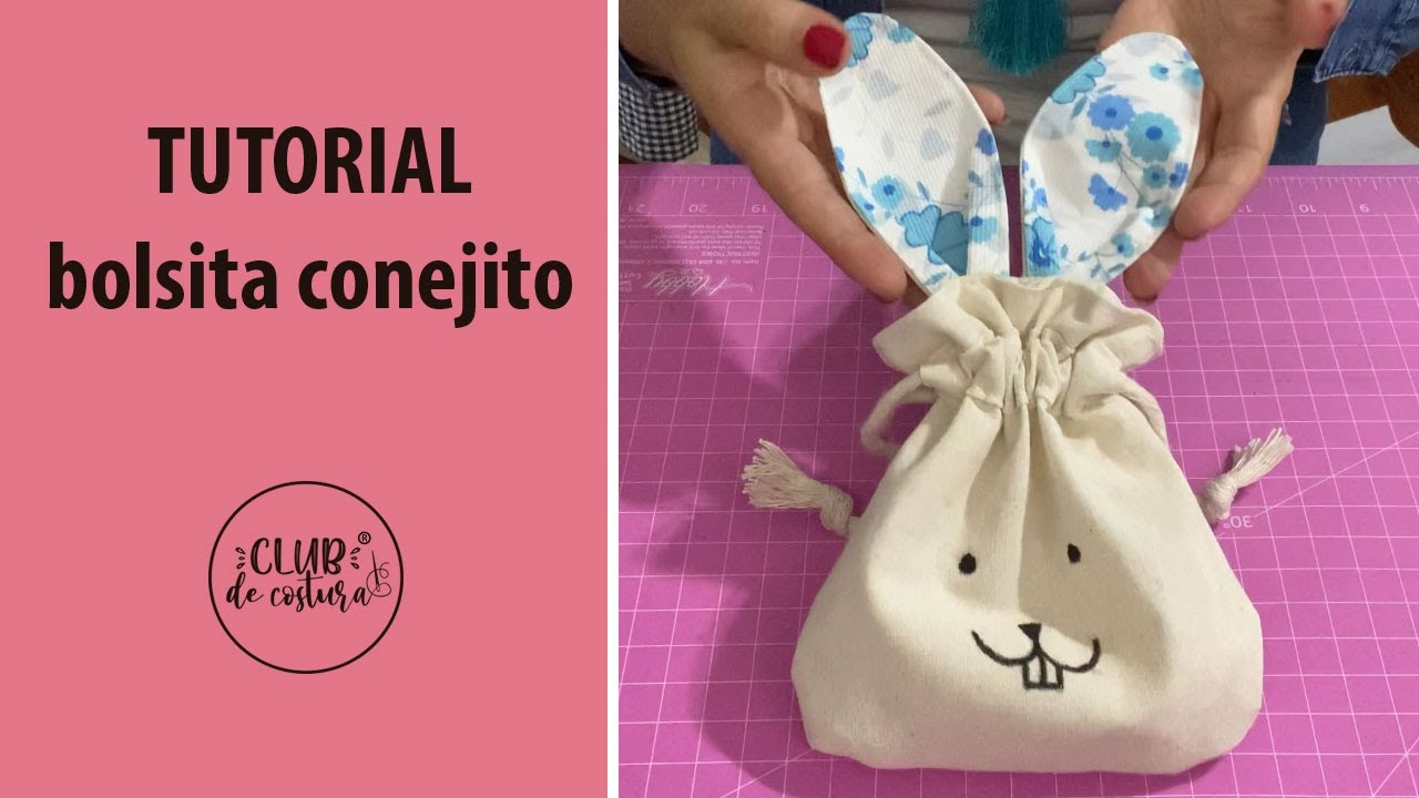 Tutorial - Cómo hacer una bolsita con orejas de conejito para Pascuas. ¡Moldes gratis!