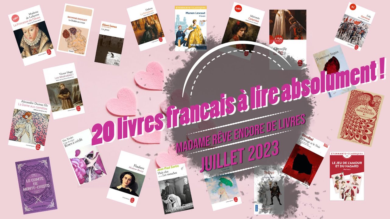 20 LIVRES FRANCAIS A LIRE ABSOLUMENT #booktube