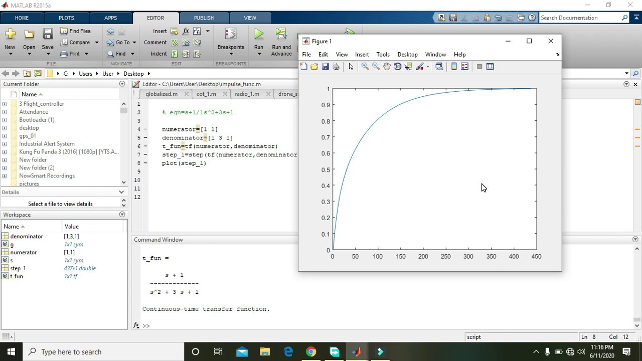 How to get the step response of a system in matlab | step response in ...