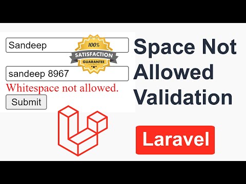 How to Add Space Not Allowed Validation in Laravel | Space Not Allowed Validation in Laravel
