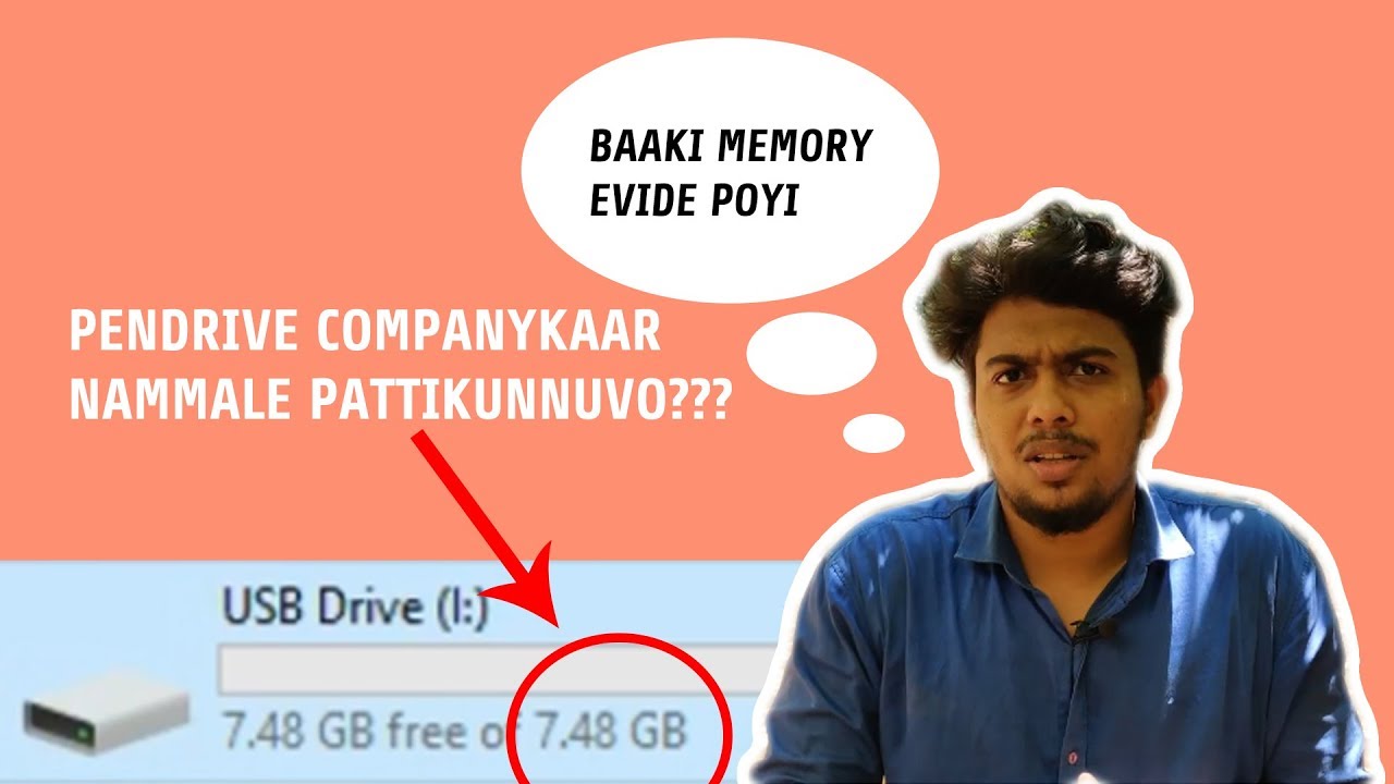 Why Pendrive Shows Less Memory Than Printed Memory Where Does It Go YouTube