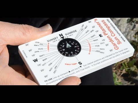 The garden planner's Sun compass - a cheap and reliable time machine!