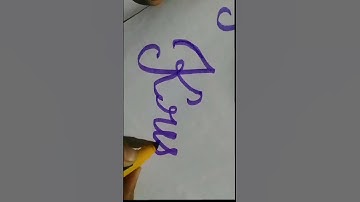 name Krishna #Short video,#viral video calligraphy #cursive writing