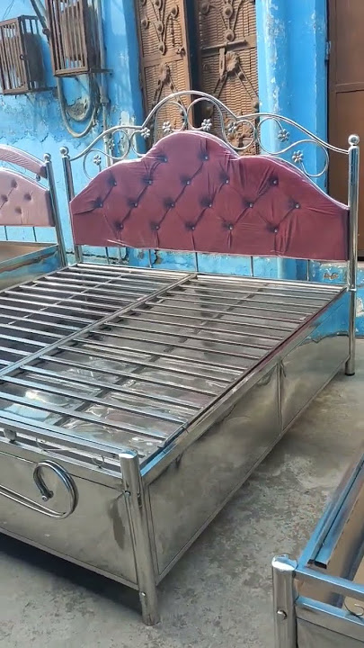 steel double bed (full steel)#steelfurniture #furniture #minivlog #babyfurniture #bed @GSAnsari