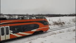 Stadler DMU at Uhti stop, Estonia