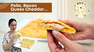 ¡Una Empanada SORPRENDENTE!  Pollo, Bacon y Queso Cheddar ¡Para Chuparse los Dedos!