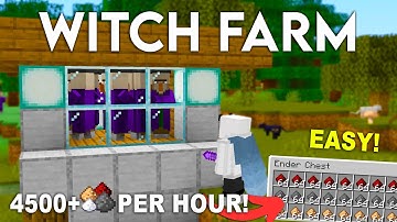 NEW INSANE WITCH FARM Minecraft Bedrock 1.21