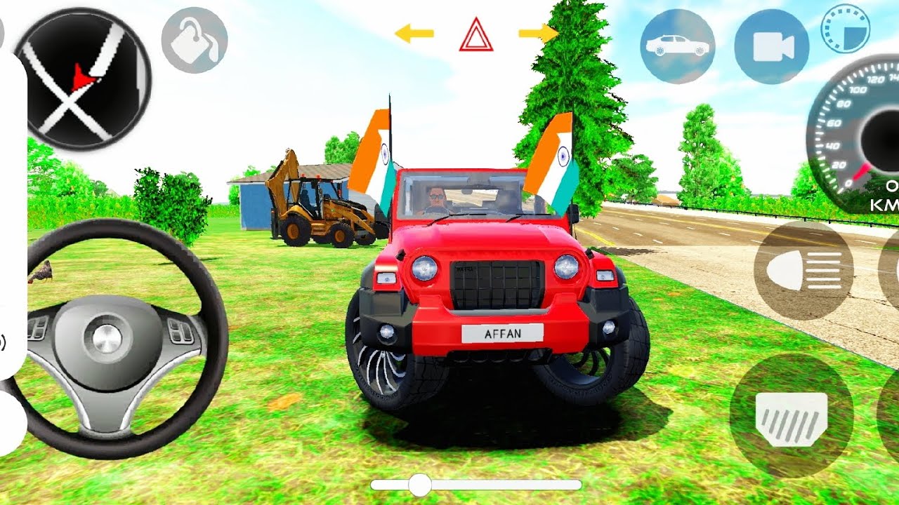 Modified Mahindra Thar 👿😈.                     Red Thar games car driving simulator 3D Android 2025