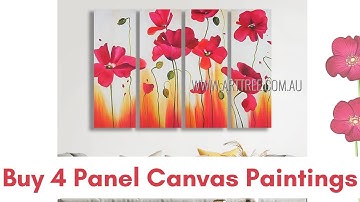 Buy 4 Panel Canvas Painting | Multi 4 Piece Canvas Wall Painting | Split Panel Canvas Paintings