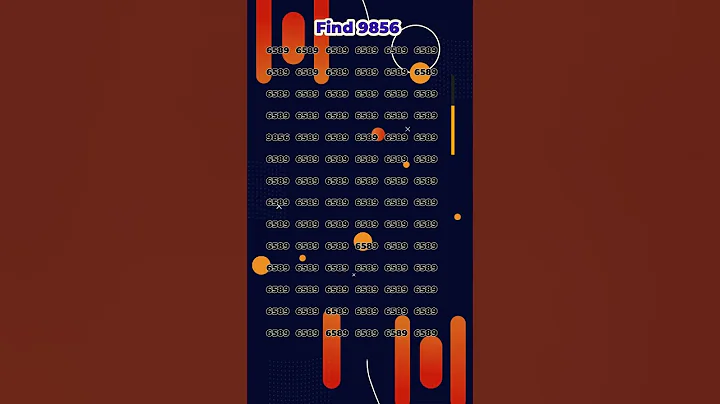 Can you find 9856? #puzzle #brainteaser #numberchallenge #shorts