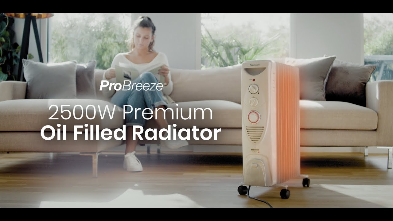 Pro Breeze Premium 2500W Oil Filled Radiator - YouTube