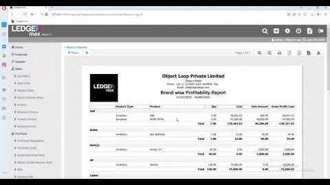 How to view Account Manager wise Profit report & Inventory Brand wise Profit report in LedgerMax?