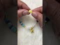 🌊🌅 Ocean Sunset Bracelet ✨ Handmade with love 💙🧡 #shorts #braceletmaking #diycrafts