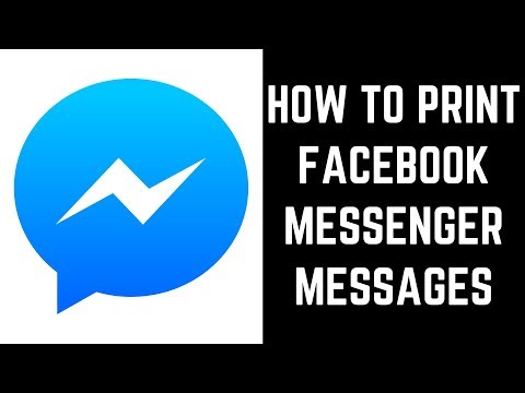 How to Print Facebook Messenger Messages