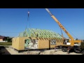 Строительство одноэтажного сборного дома по проекту Z140 V1 на основе каркасно-панельной технологии