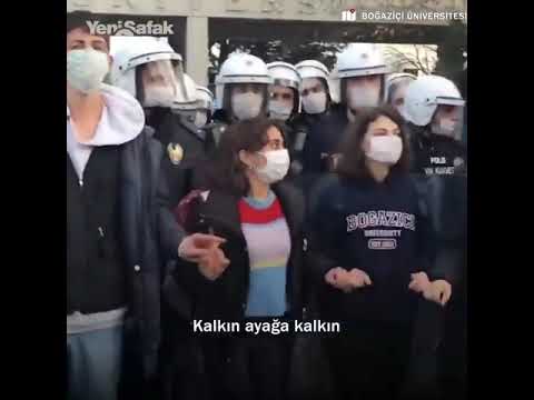 Boğaziçi Üniversitesi’nde “katil polis” sloganı atıp “PKK marşı” söylediler