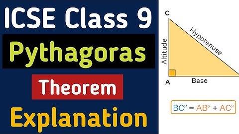 Pythagoras Theorem | ICSE Class 9 | Chapter 12 Pythagoras Theorem ICSE Class 9