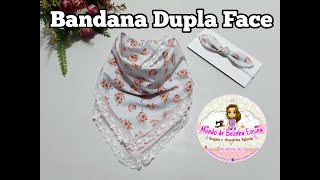 Bandana Dupla Face Com medidas para 4 tamanhos