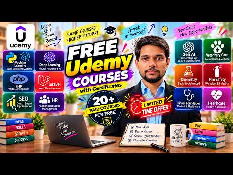 22+ PAID Udemy Courses FREE 🎓 | 100% OFF + Free Certificates | 2026
