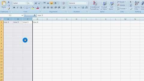 How to hide and unhide columns in excel 2007
