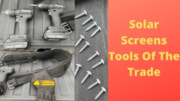 Solar screens pre-drilling vs self tappers