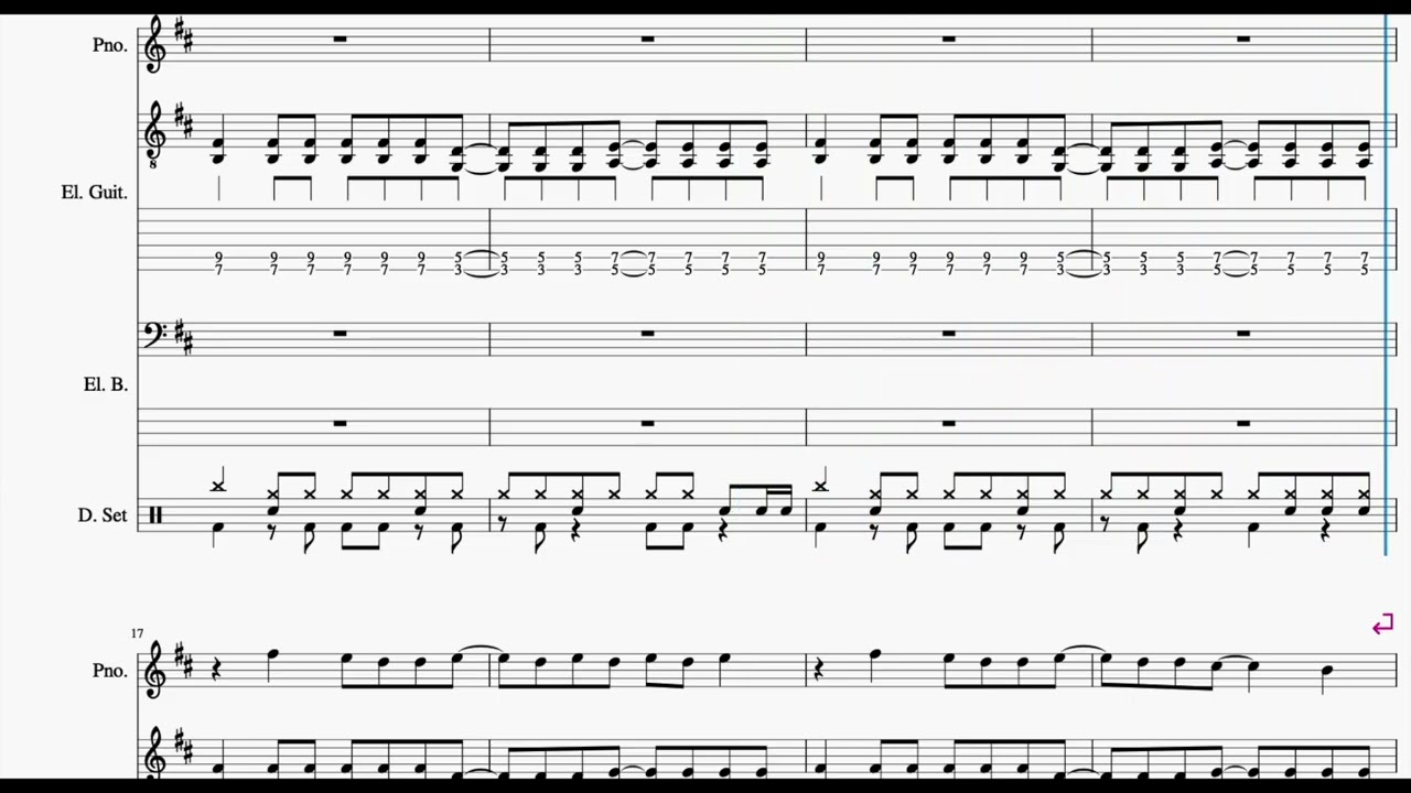 BAND SCORE】「タイトル未定」20210125c｜作曲：うっちー｜ギターと