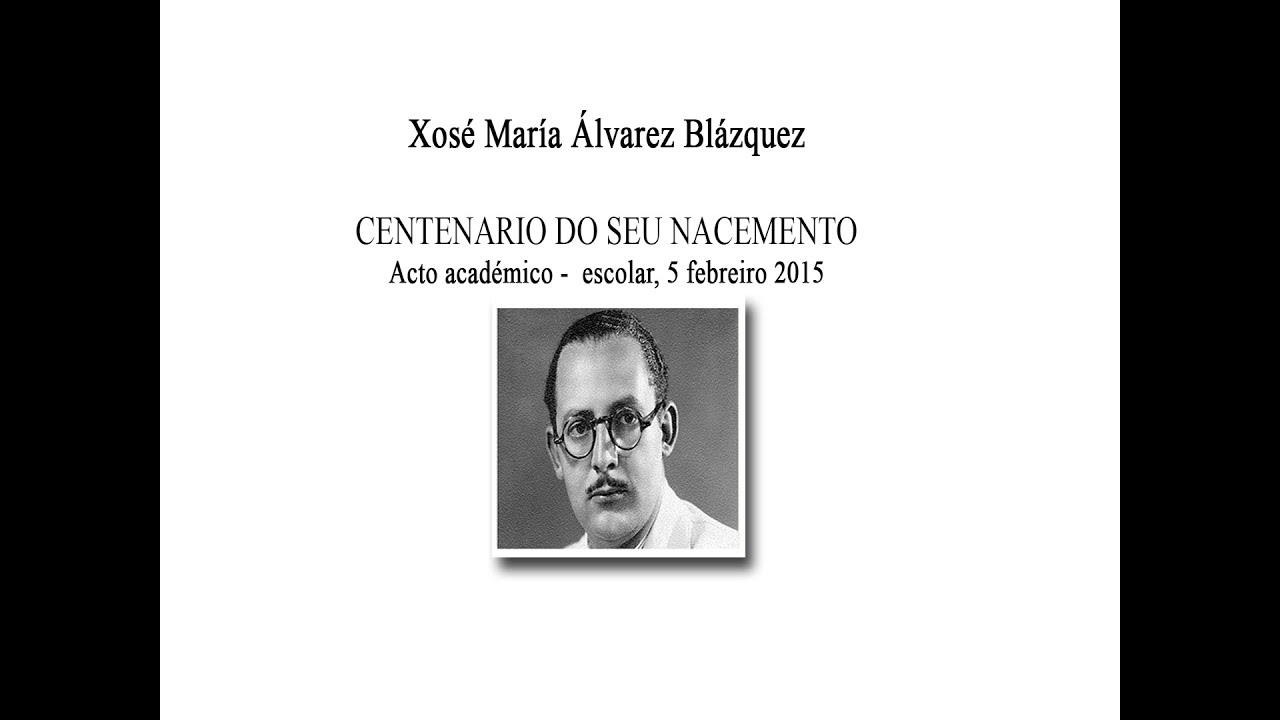 Centenario de Xosé María Álvarez Blázquez na Fundación Penzol