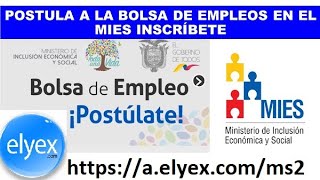 Bolsa de Empleo MIES vacantes – Inscripciones