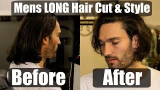 Mens LONG Hair Cut & Style INSPIRATION for 2017