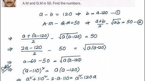 Sequences and series: A.M and G.M. example