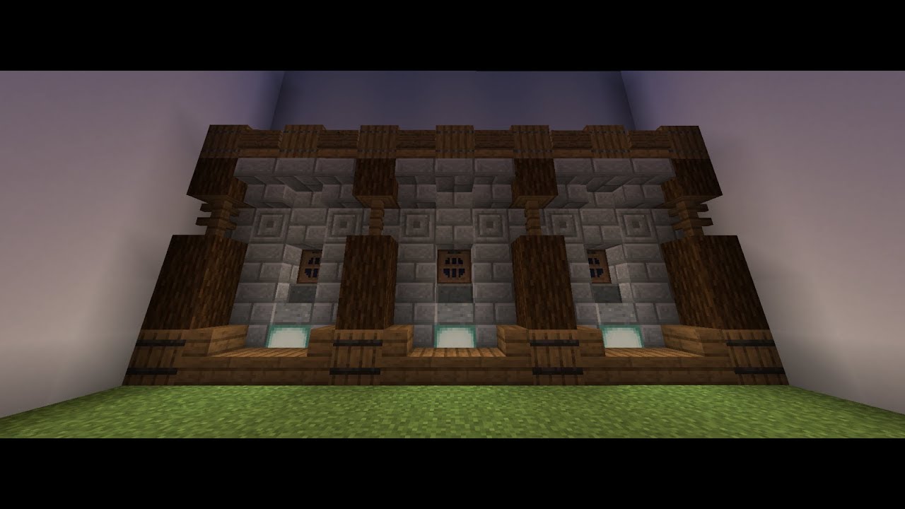 Super Simple Wall Design For Minecraft 1 14 Youtube