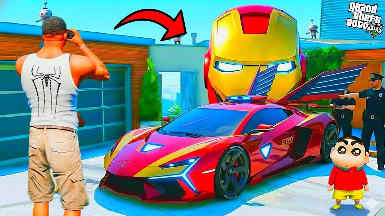 Franklin Found Iron Man SUPER JET CAR IN GTA 5