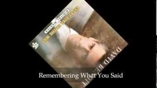David Benoit Remembering What You Said