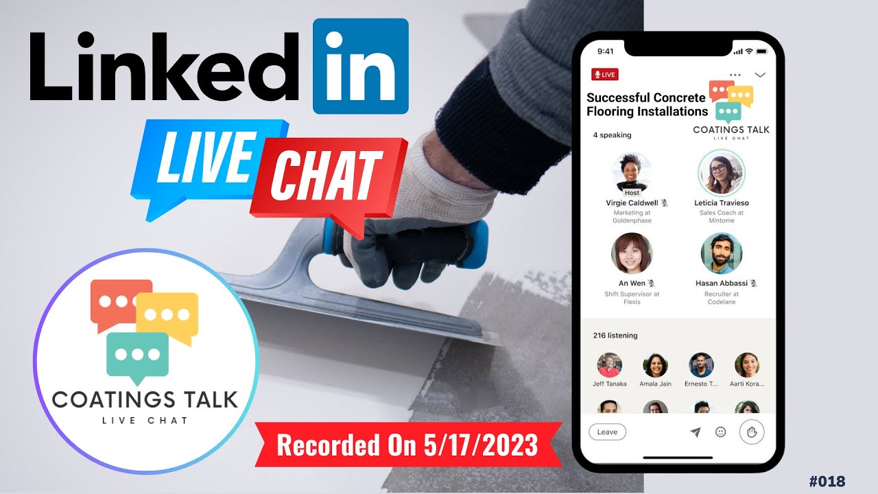 Coatings Talk LIVE Chat (Audio): Successful Concrete Flooring Installations with Paul Prevade