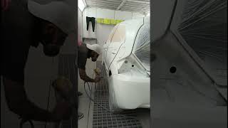 Honda Brio full body painting process Orchid Pearl White#youtube #painting #automobile #cars