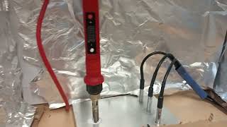 funcionamiento del control termino de una placa de aluminio