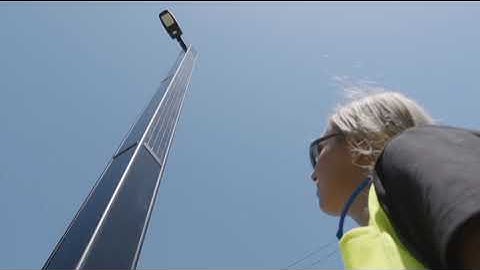 PowerStack Off-Grid Solar Pole Installation - short