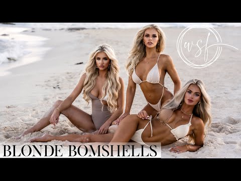 Bikini Models Keslyn Hart, Aly Vargas, & Paula Jane in Cancun, Mexico | 4K