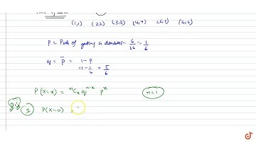 Find the probability distribution of the number of doubles in throw of a pair of dice.