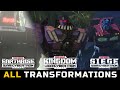 Transformers War For Cybertron Trilogy(2021) All Siege, Earthrise &amp; Kingdom Transformations