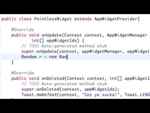 Android Application Development Tutorial   163   Updating and Deleting Widget   YouTube